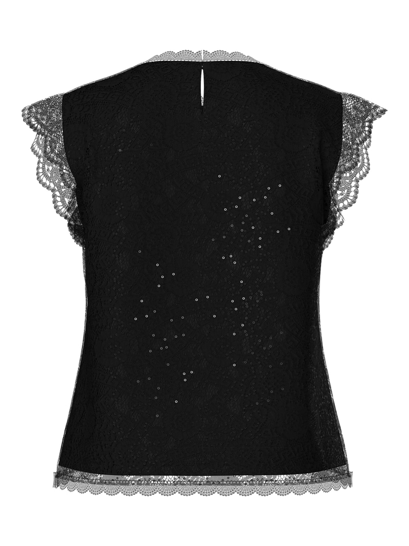 PCOLLINE SL LACE SEQUINS TOP NOOS QX - Afbeelding 2