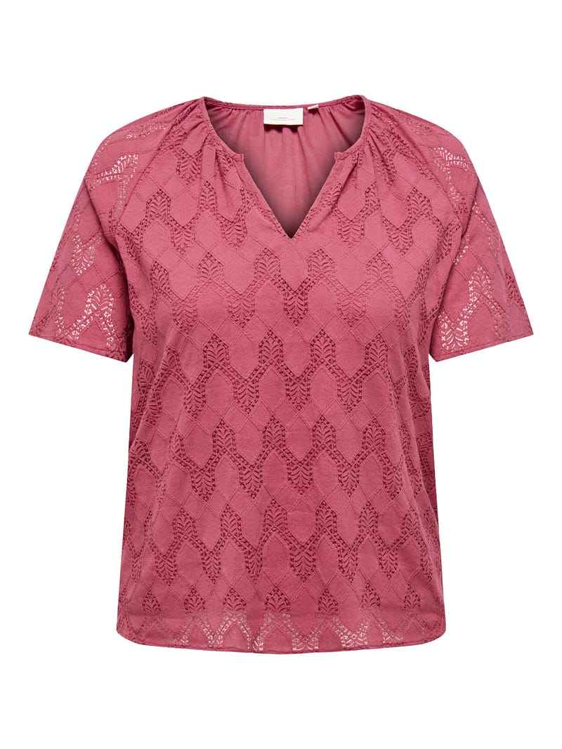 CARCLEANOR SS V-NECK TOP WVN