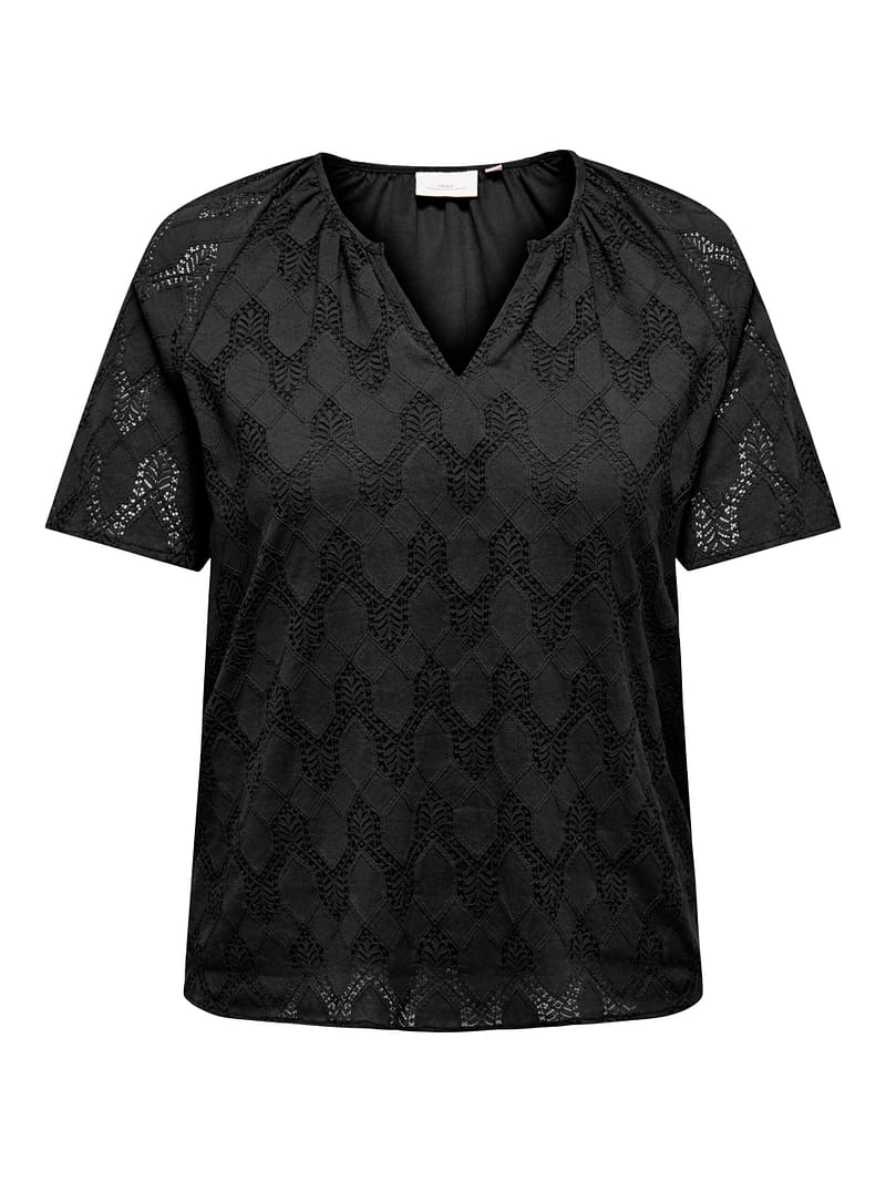 CARCLEANOR SS V-NECK TOP WVN