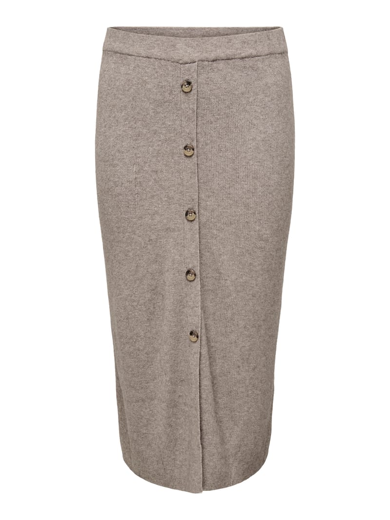 CARIBI RIB BUTTON SKIRT KNT