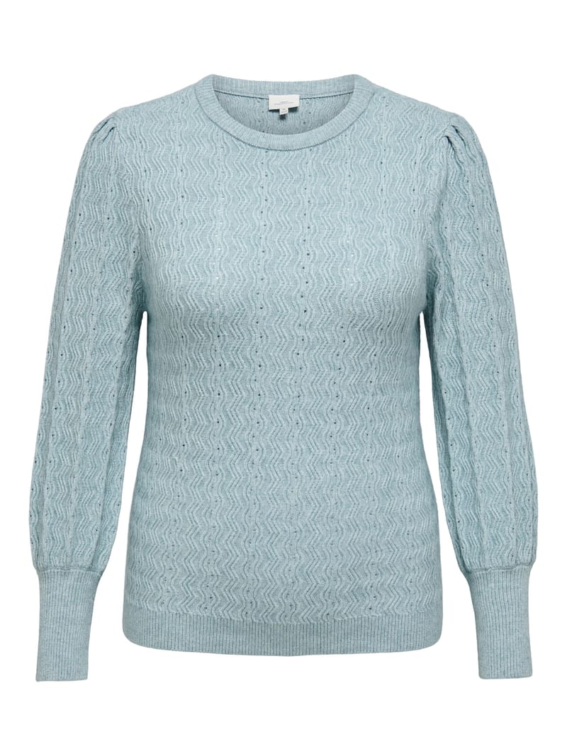 CARKATIA LS STRUC PUFF O-NECK KNT