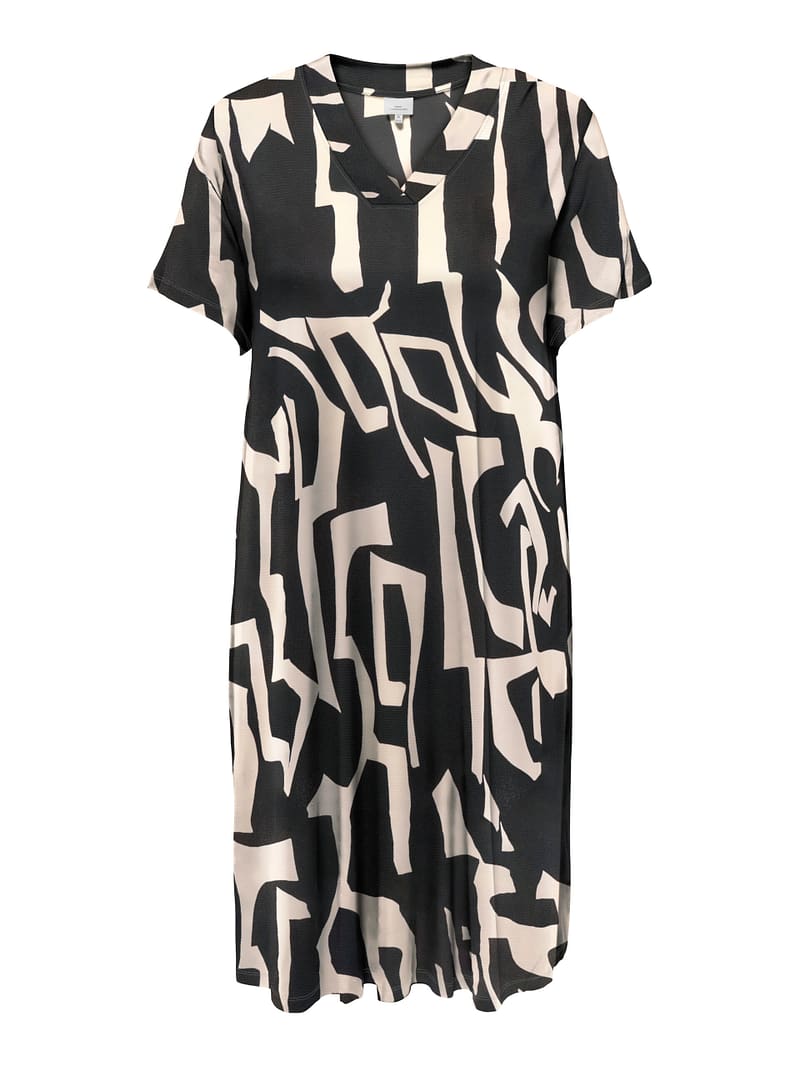 CARFYRLA LIFE S/S V-NCK BLK AOP DRE NOOS