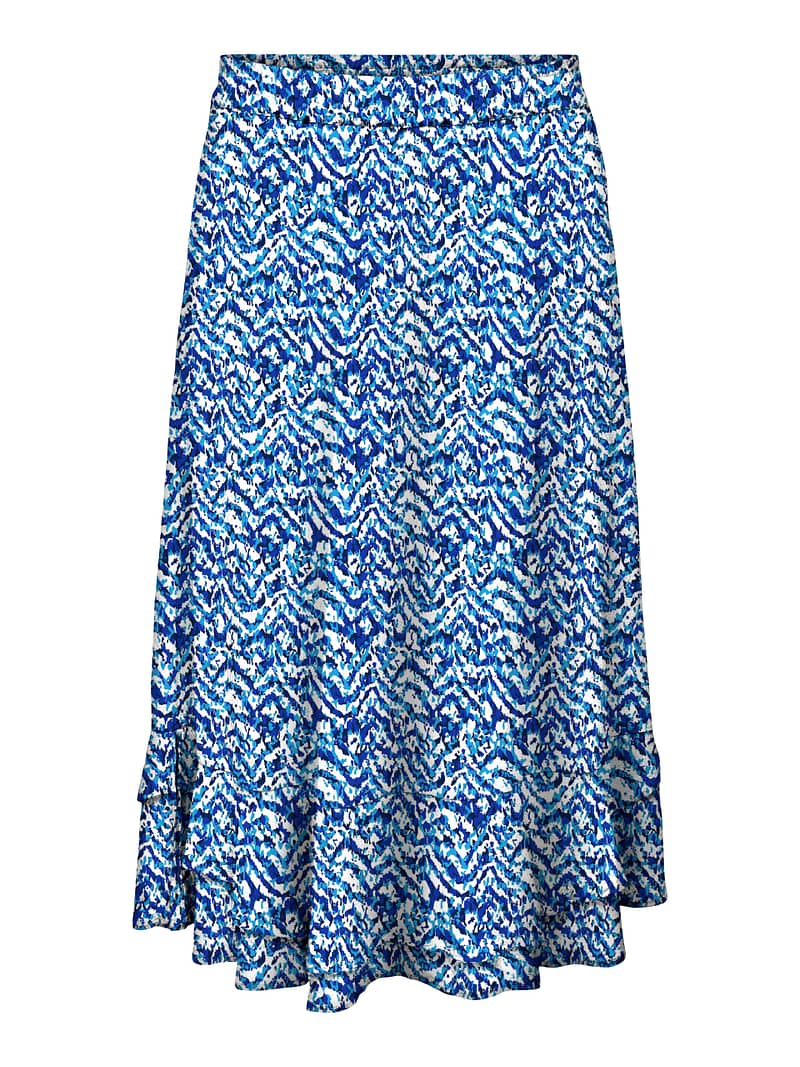 CARSONYALI LIFE MID CALF SKIRT AOP