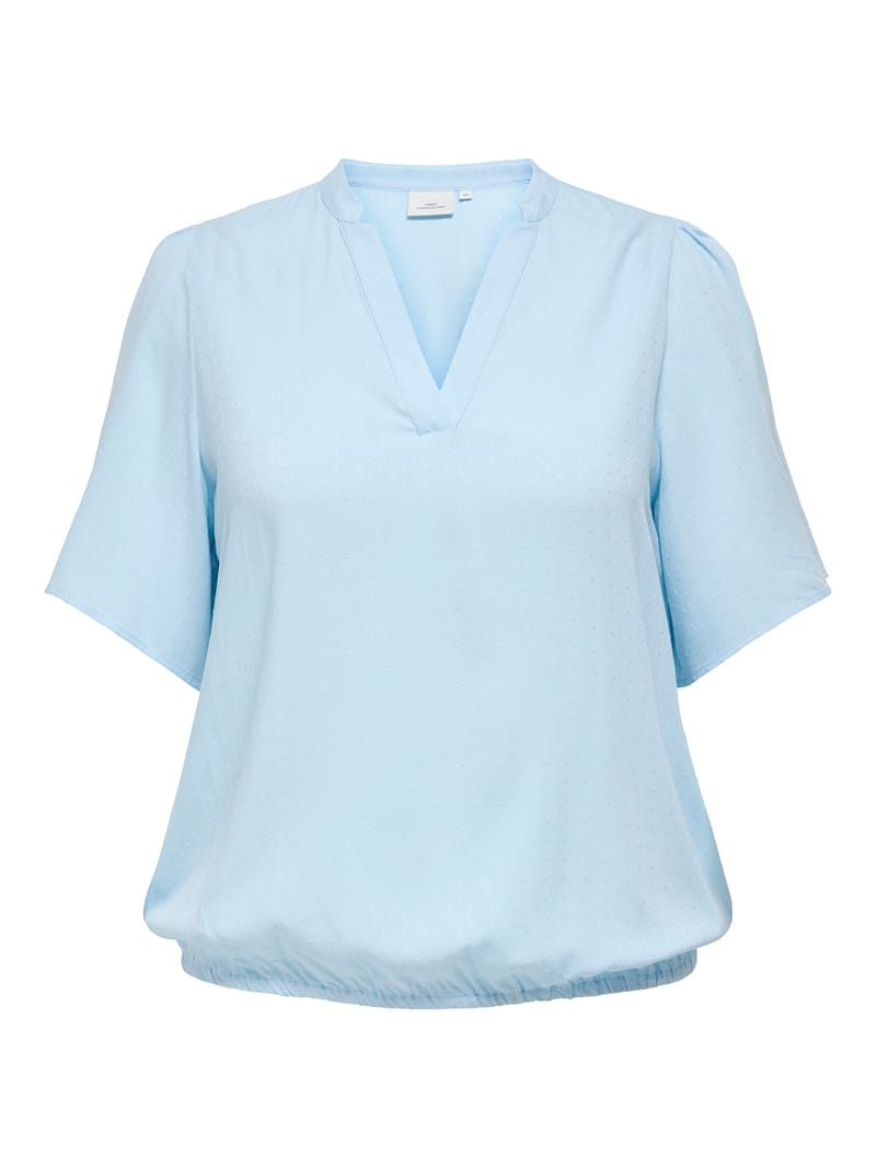 CARMILUNA 2/4 V-NECK TOP WVN