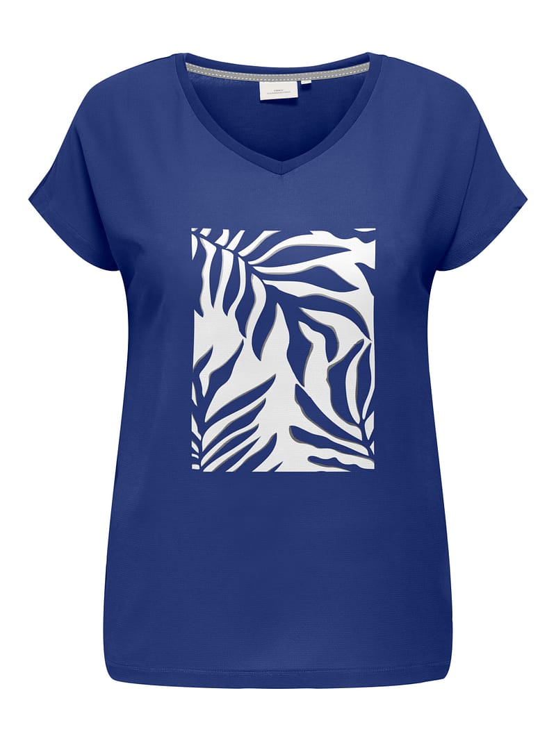 CARVIGGA S/S V-NECK MIX TEE JRS BS