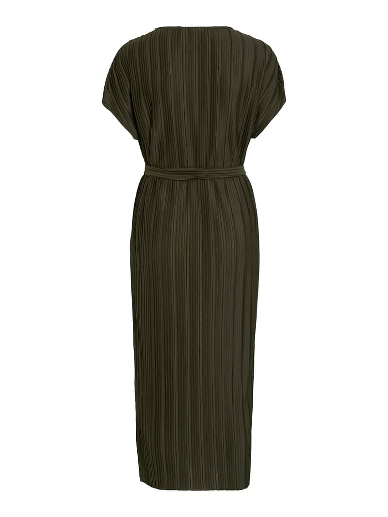 VITAHLIA O-NECK C/S MIDI DRESS/R/DFS - Afbeelding 2