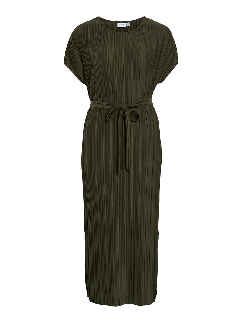 VITAHLIA O-NECK C/S MIDI DRESS/R/DFS