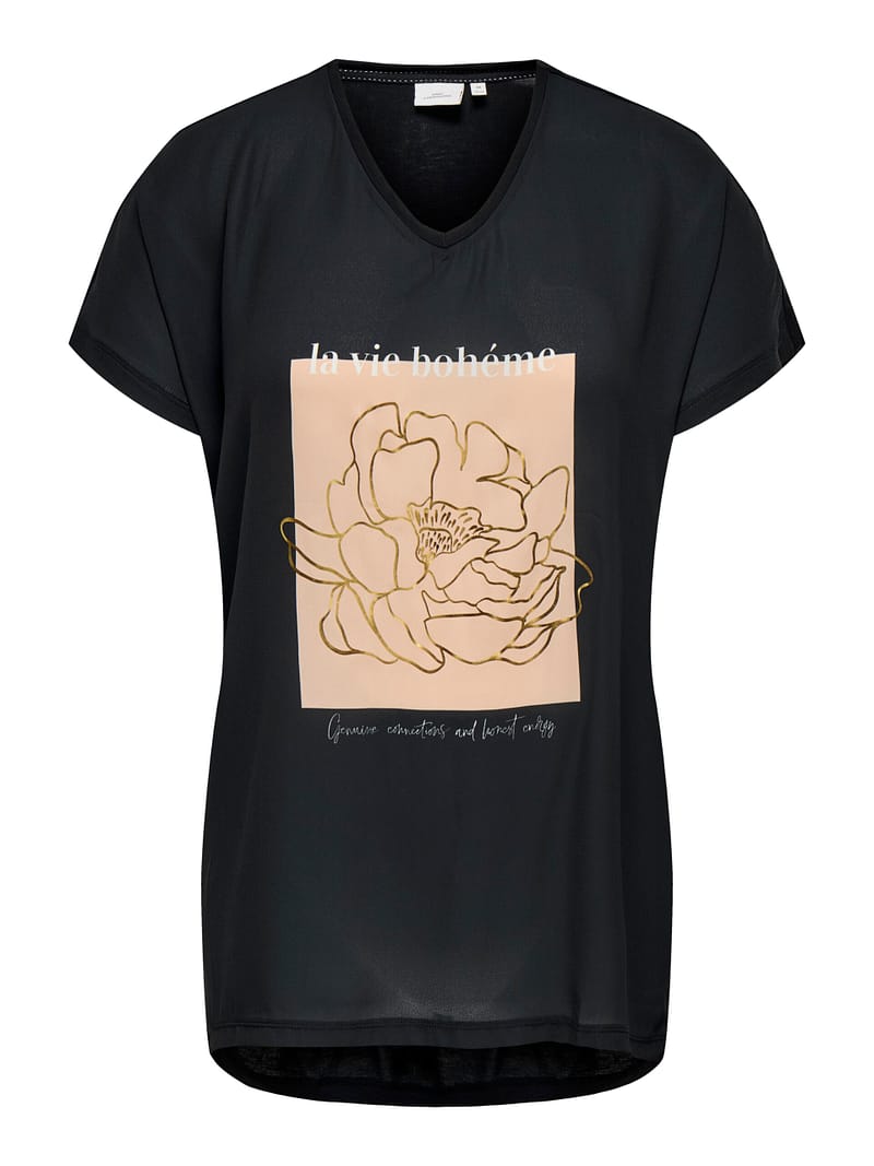 CARKETTY LIFE SS V-NECK MIX TEE JRS
