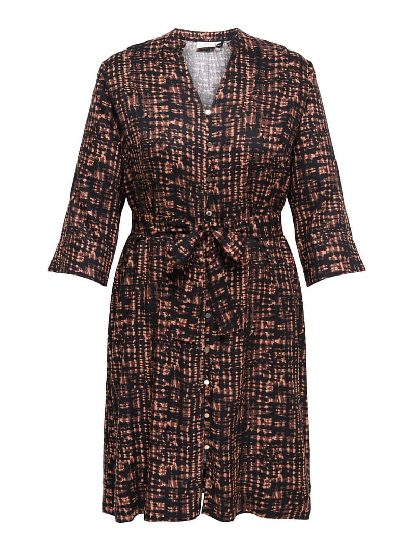 CARTILLI LIFE 3/4 SHIRT BLK DRESS AOP