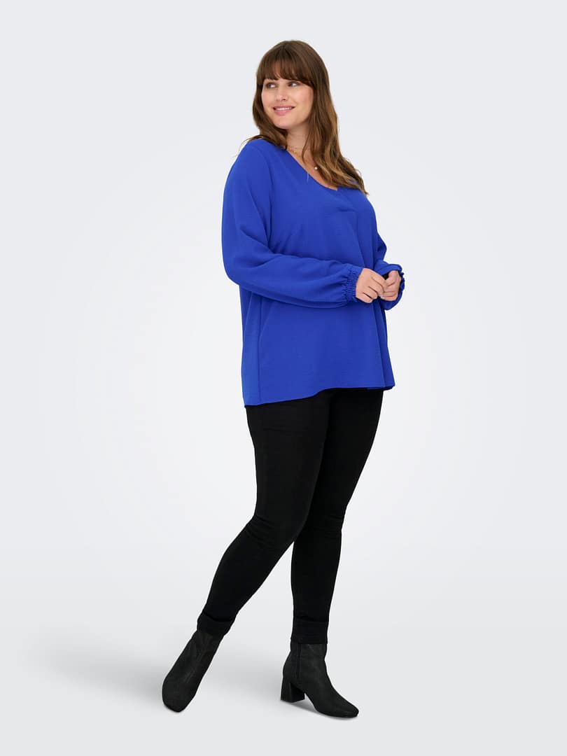 CARMETTA LIFE 3/4 V-NECK TOP WVN - Afbeelding 3