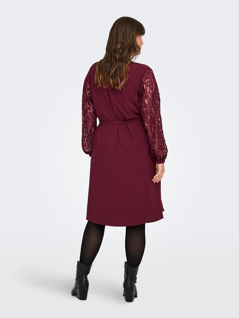 CARKAMMY LIFE 3/4 V-NECK LACE BLK DRESS - Afbeelding 2