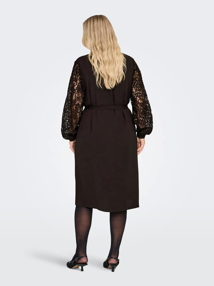 CARKAMMY LIFE 3/4 V-NECK LACE BLK DRESS - Afbeelding 2