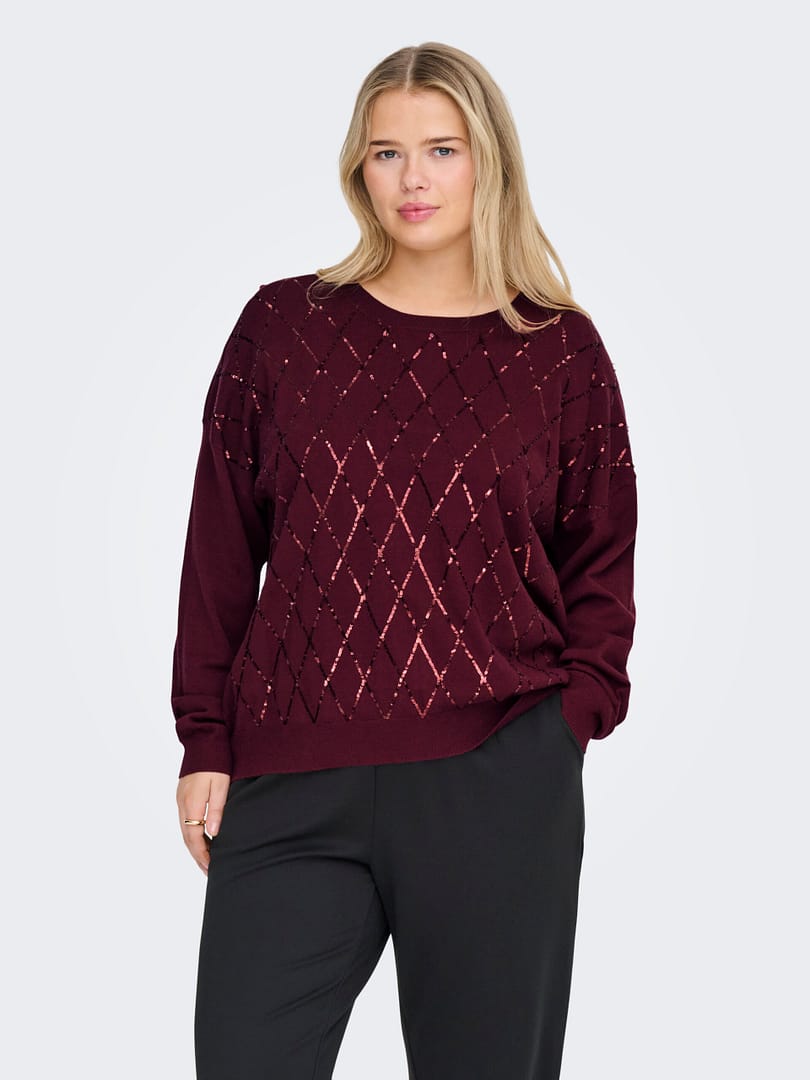 CARHALIFAX LS SEQUINS PULLOVER KNT