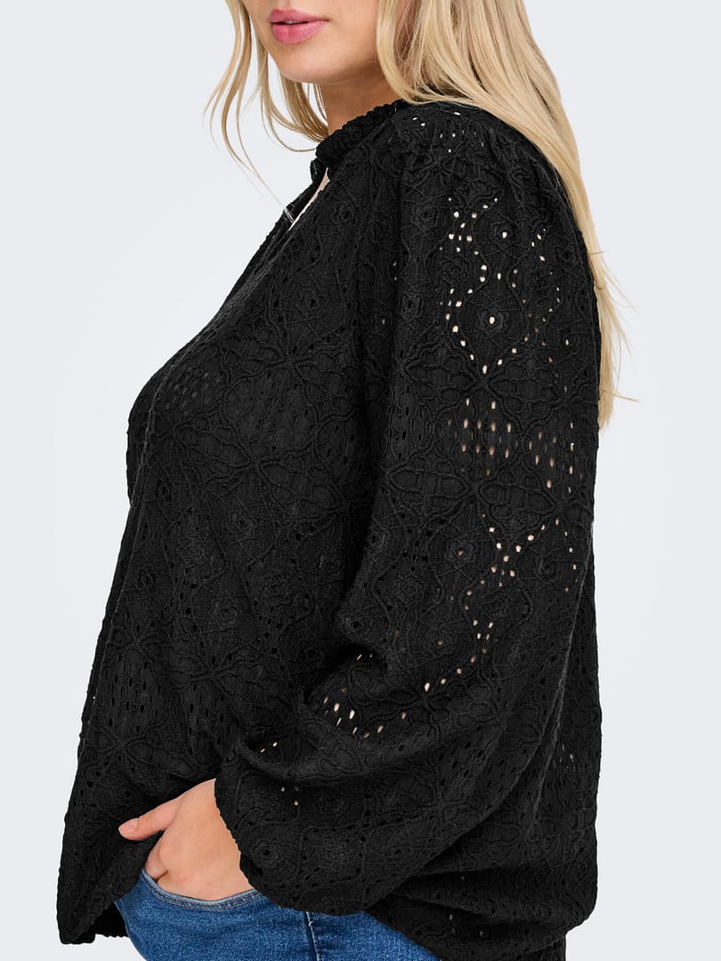 CARLUZIA L/S V-NECK BLOUSE JRS - Afbeelding 6