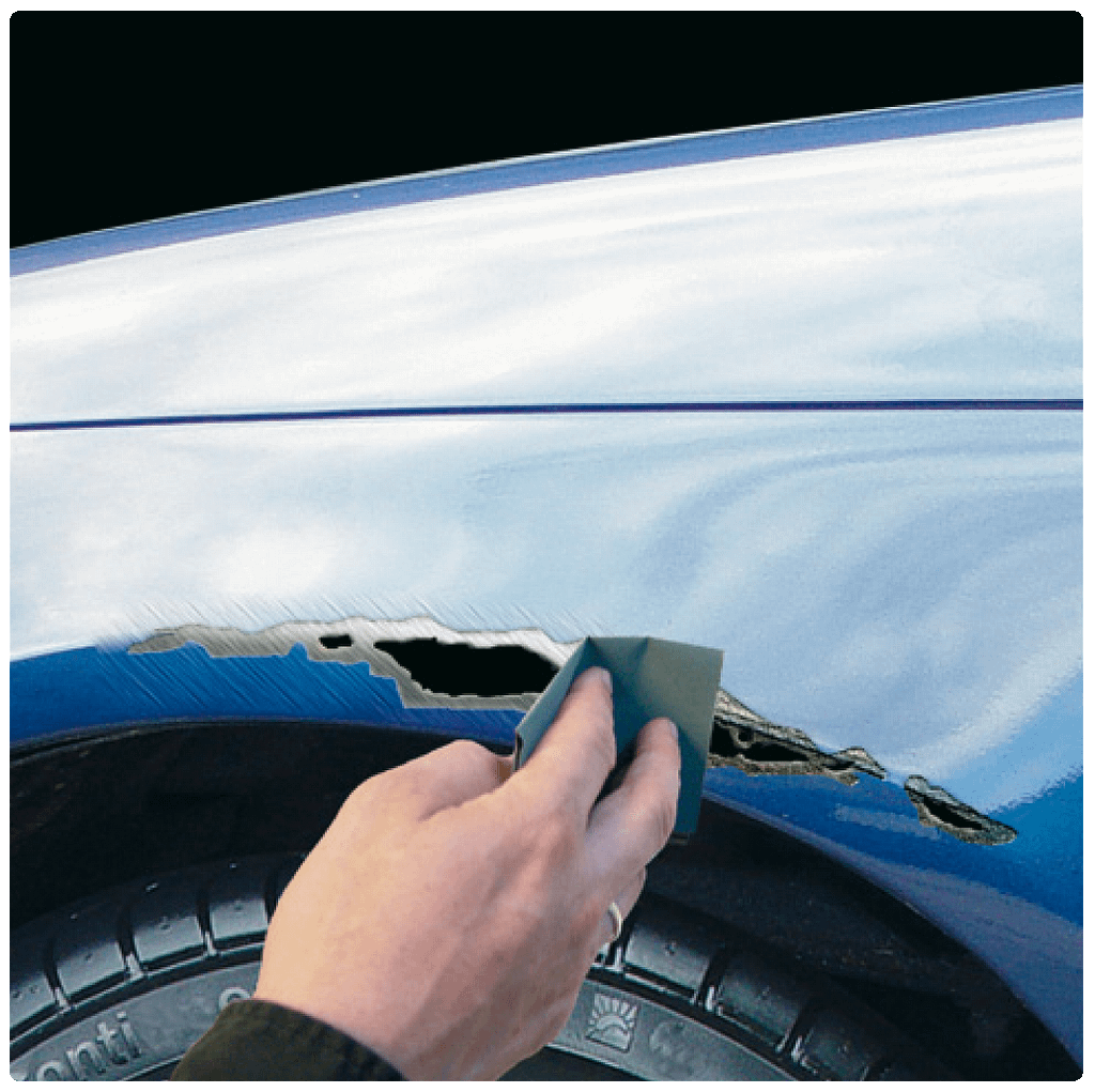 Stap 1 - schadeherstel gat