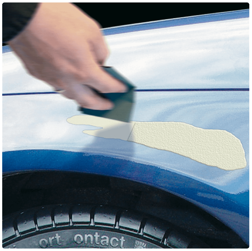 Stap 2 - schadeherstel kras autolak