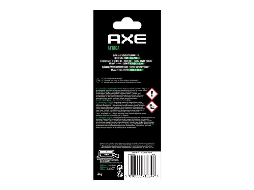 AXE Luchtverfrisser Africa Aluminium Houder + 2 Sticks