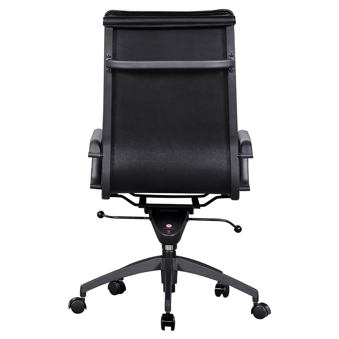 Diamond Highback Softpad Executive Chair Black Leather Black Frame 5