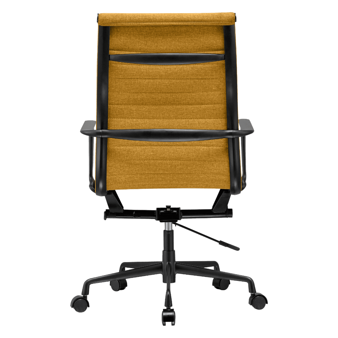 Premium Highback Ribbed Executive Chair Oker Linen Black Frame 2