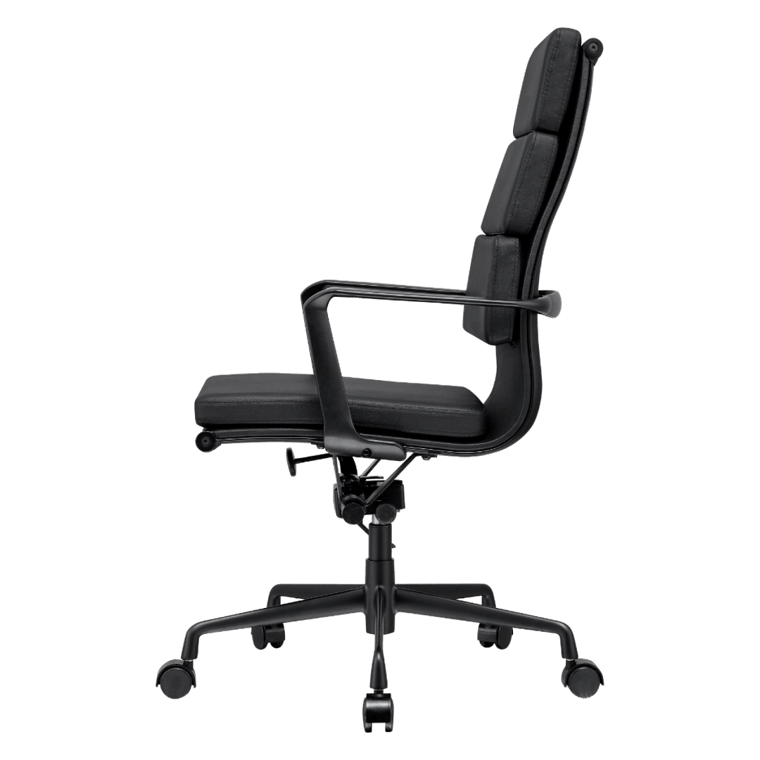 Premium Highback Softpadded Executive Chair Black Leather Black Frame 2