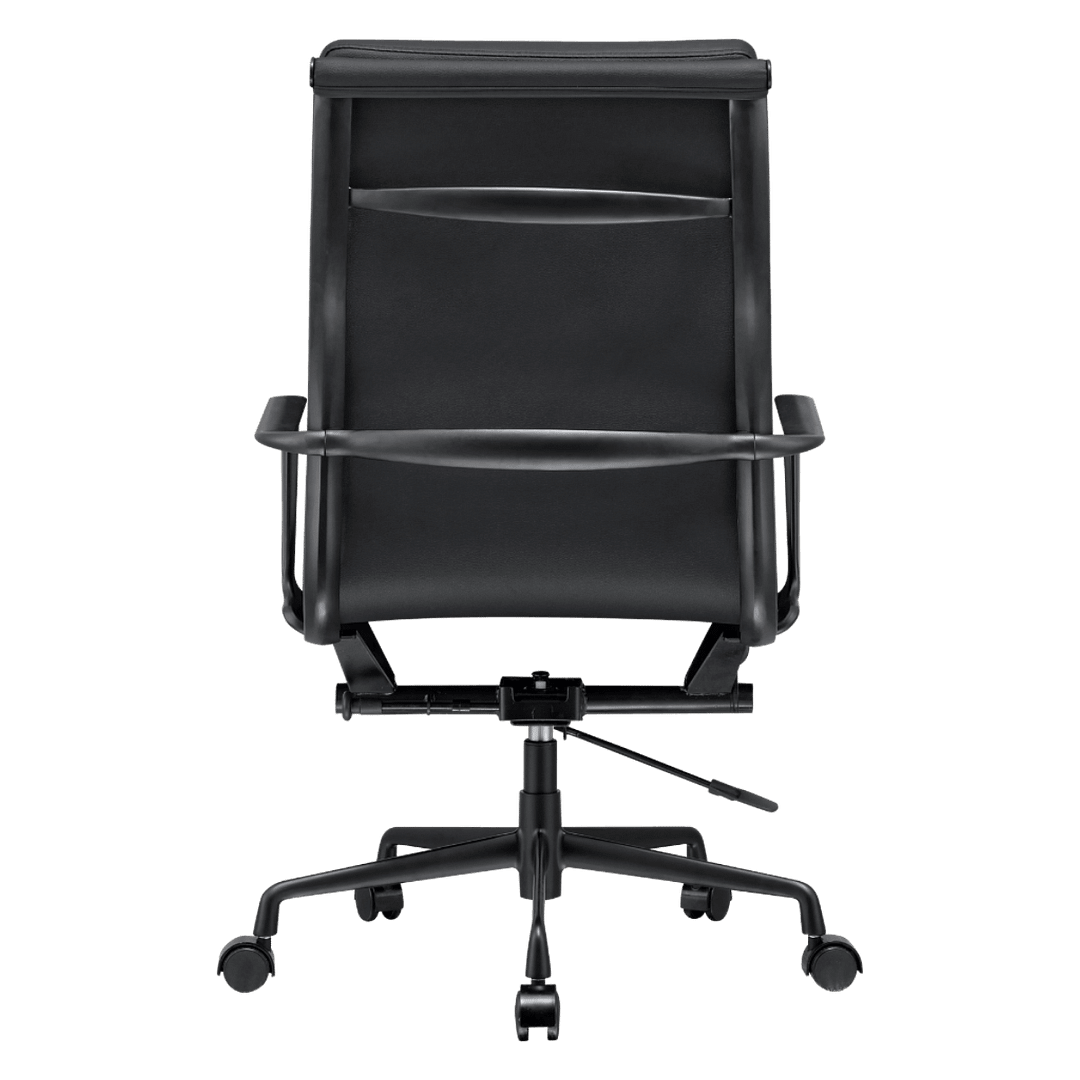 Premium Highback Softpadded Executive Chair Black Leather Black Frame 4