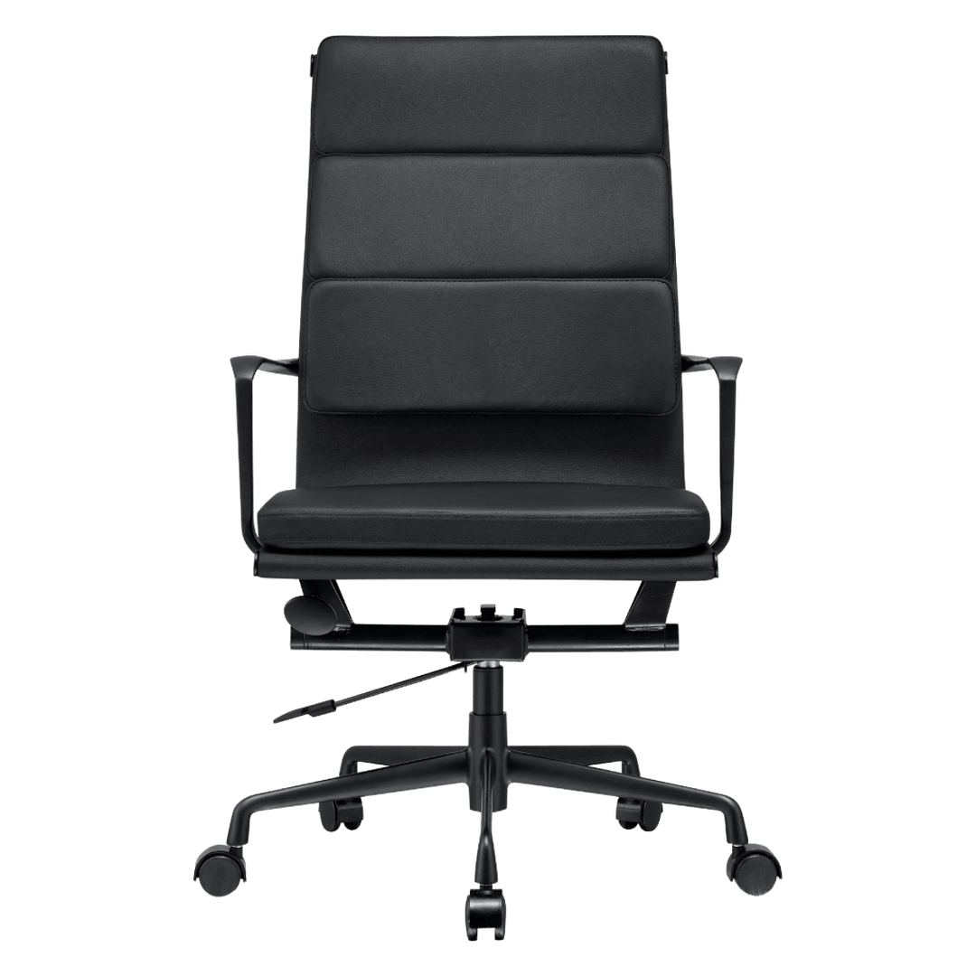 Premium Highback Softpadded Executive Chair Black Leather Black Frame 5