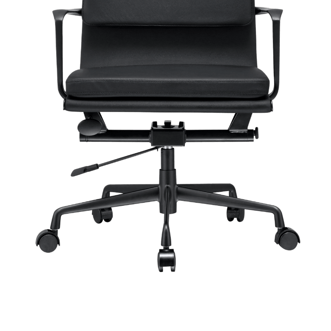 Premium Highback Softpadded Executive Chair Black Leather Black Frame 8