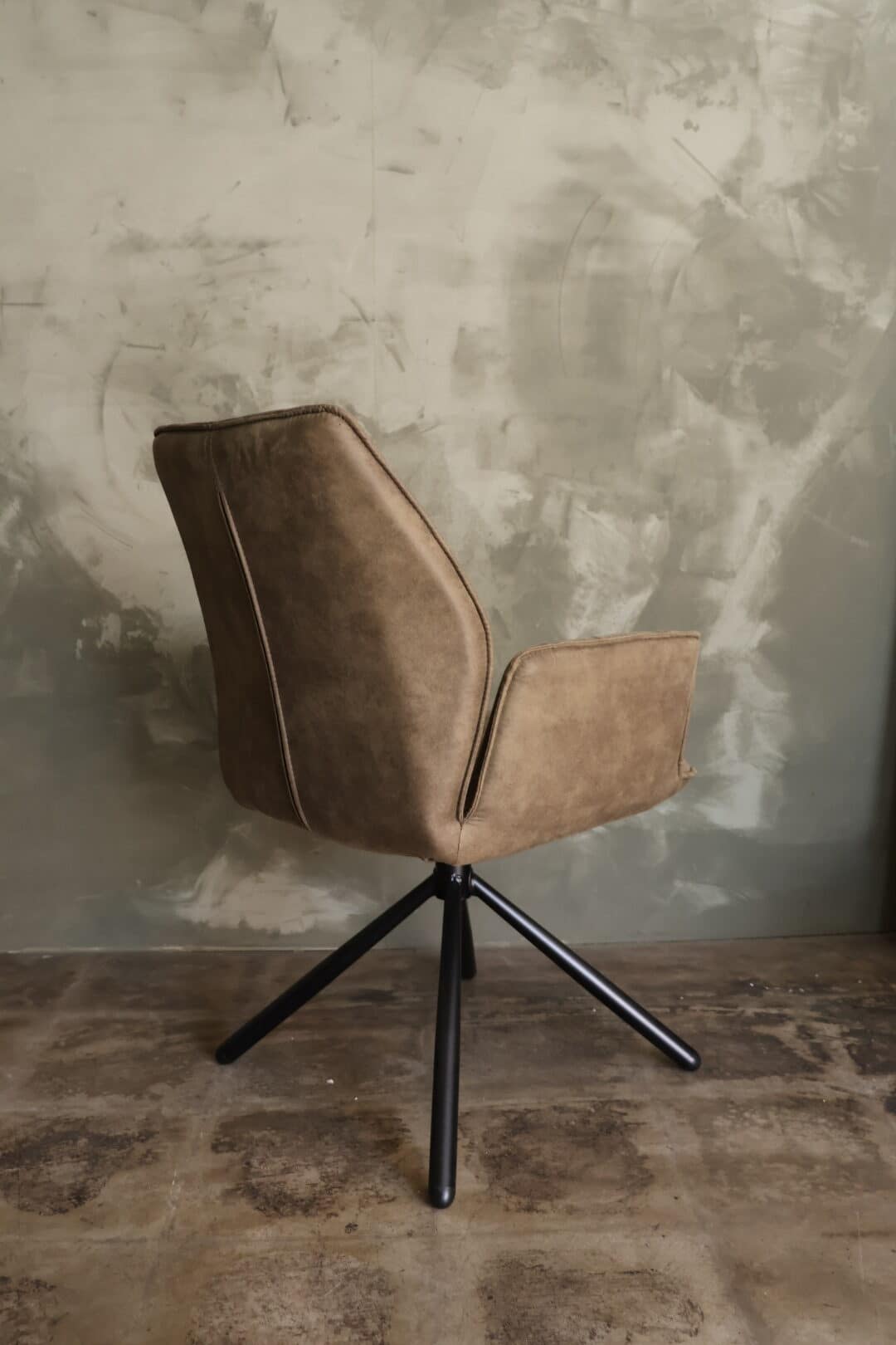 Draaibare eetkamerstoel Nina cowboy olijf - Afbeelding 2