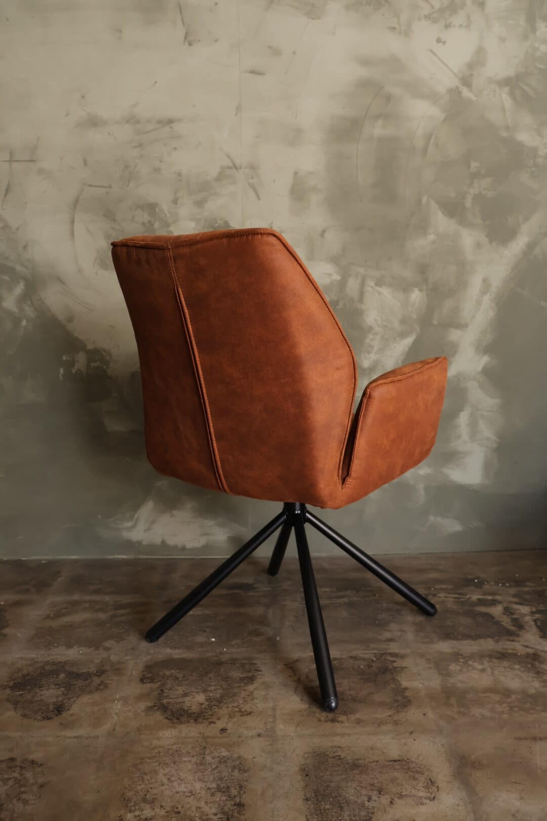 Draaibare eetkamerstoel Nina cowboy cognac - Afbeelding 2