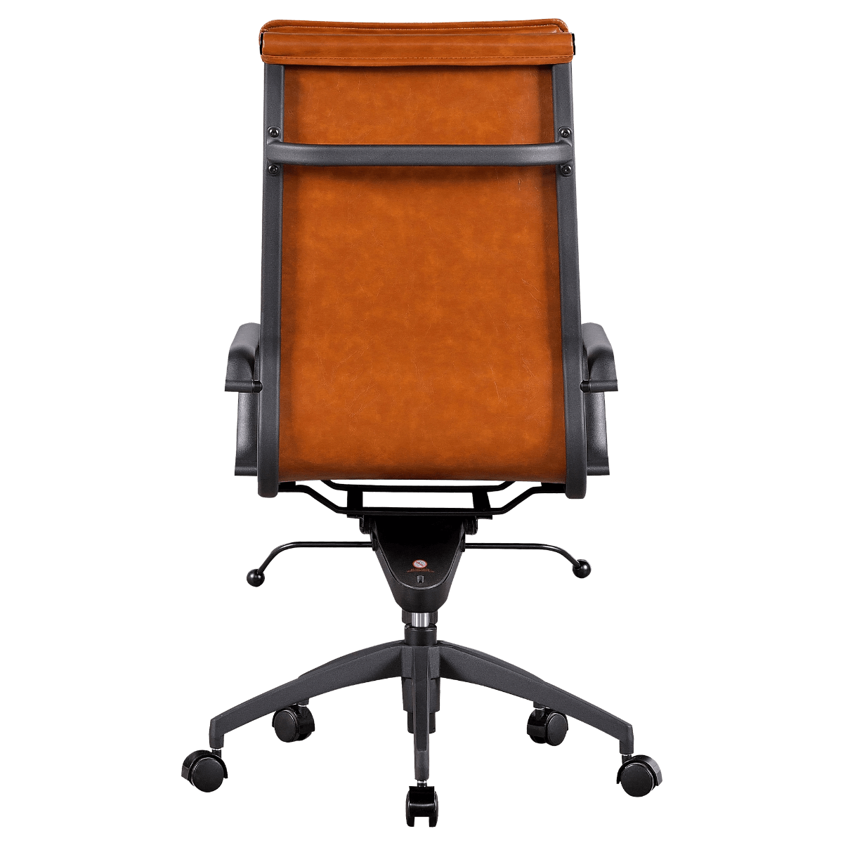 Silla Ejecutiva Diamond Highback Softpad Piel Coñac Estructura Negra 5