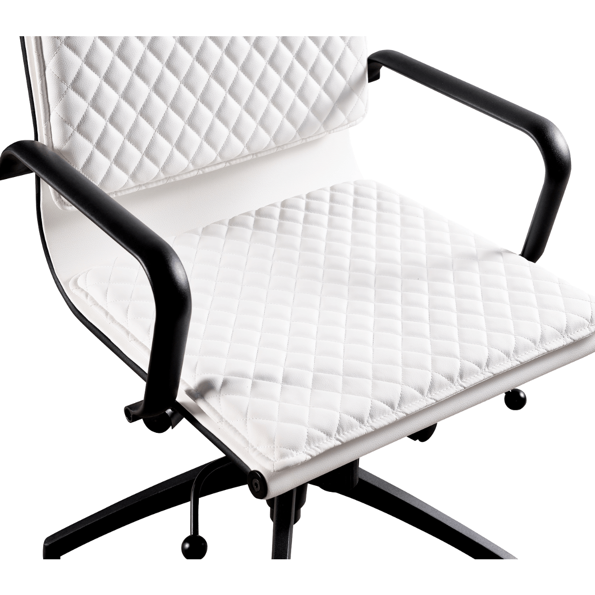 Sillón de Dirección Diamond Highback Softpad Blanco Marco Negro 6