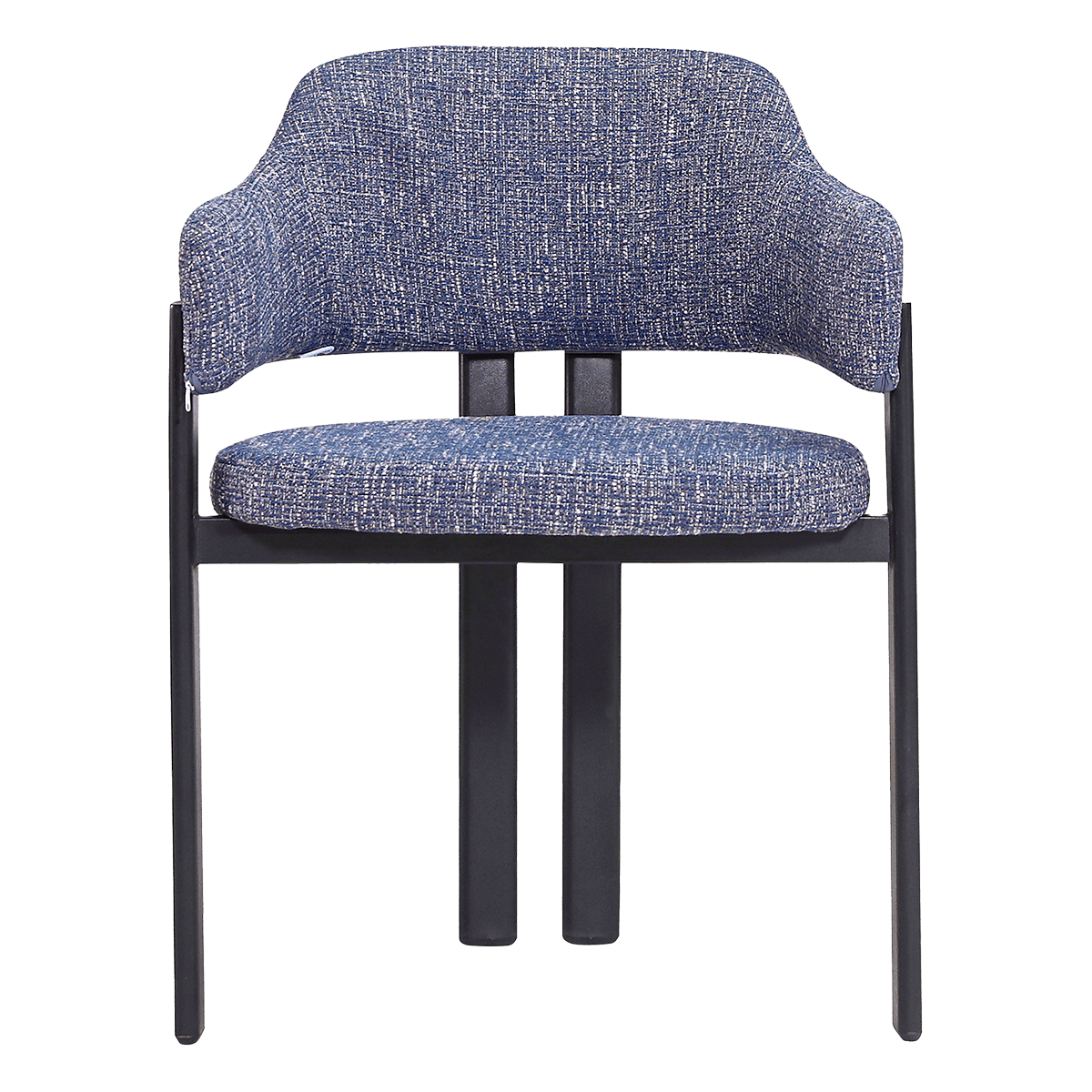 Isamu Japandi Dining Chair Blue OTE Black Finish Base 1