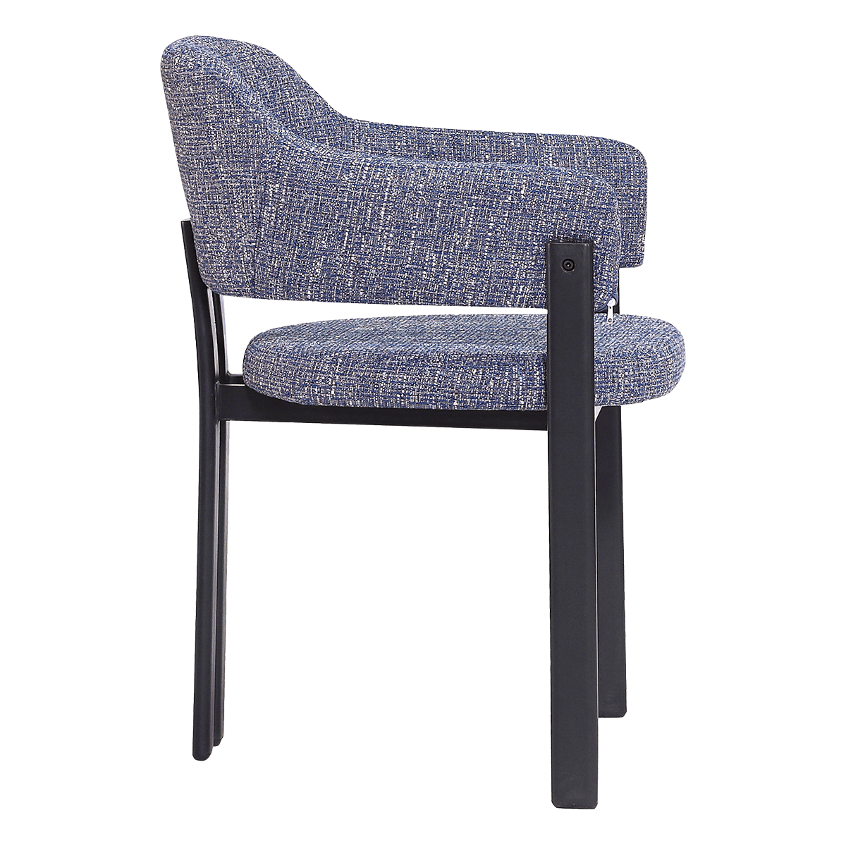 Isamu Japandi Dining Chair Blue OTE Black Finish Base 3
