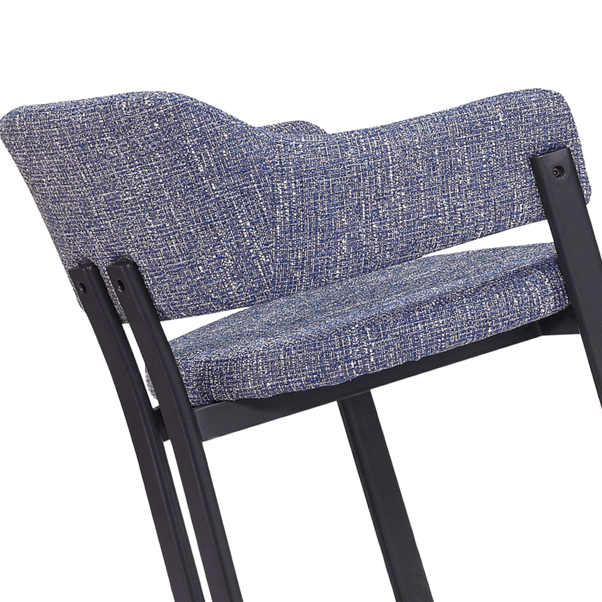 Isamu Japandi Dining Chair Blue OTE Black Finish Base 6