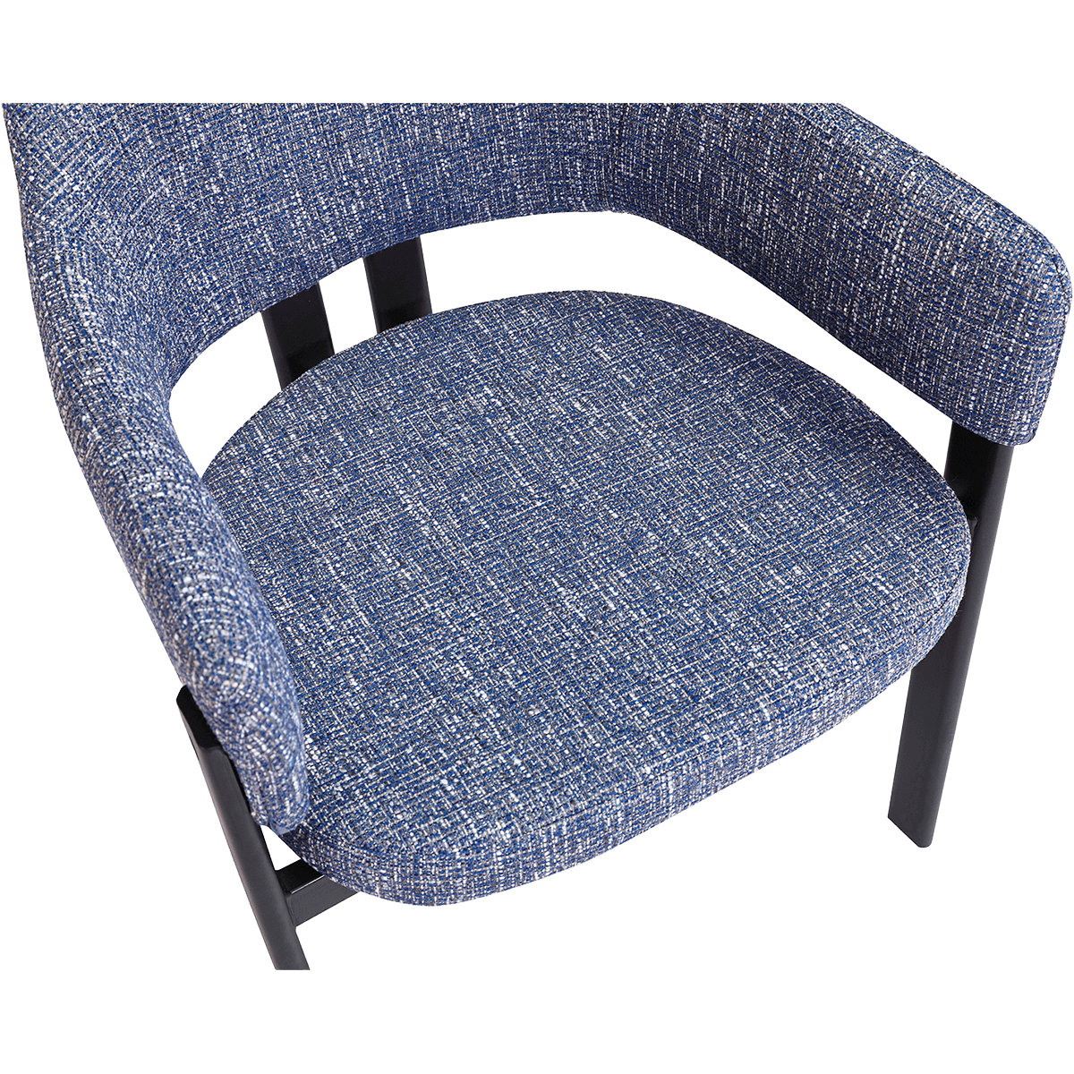 Isamu Japandi Dining Chair Blue OTE Black Finish Base 7