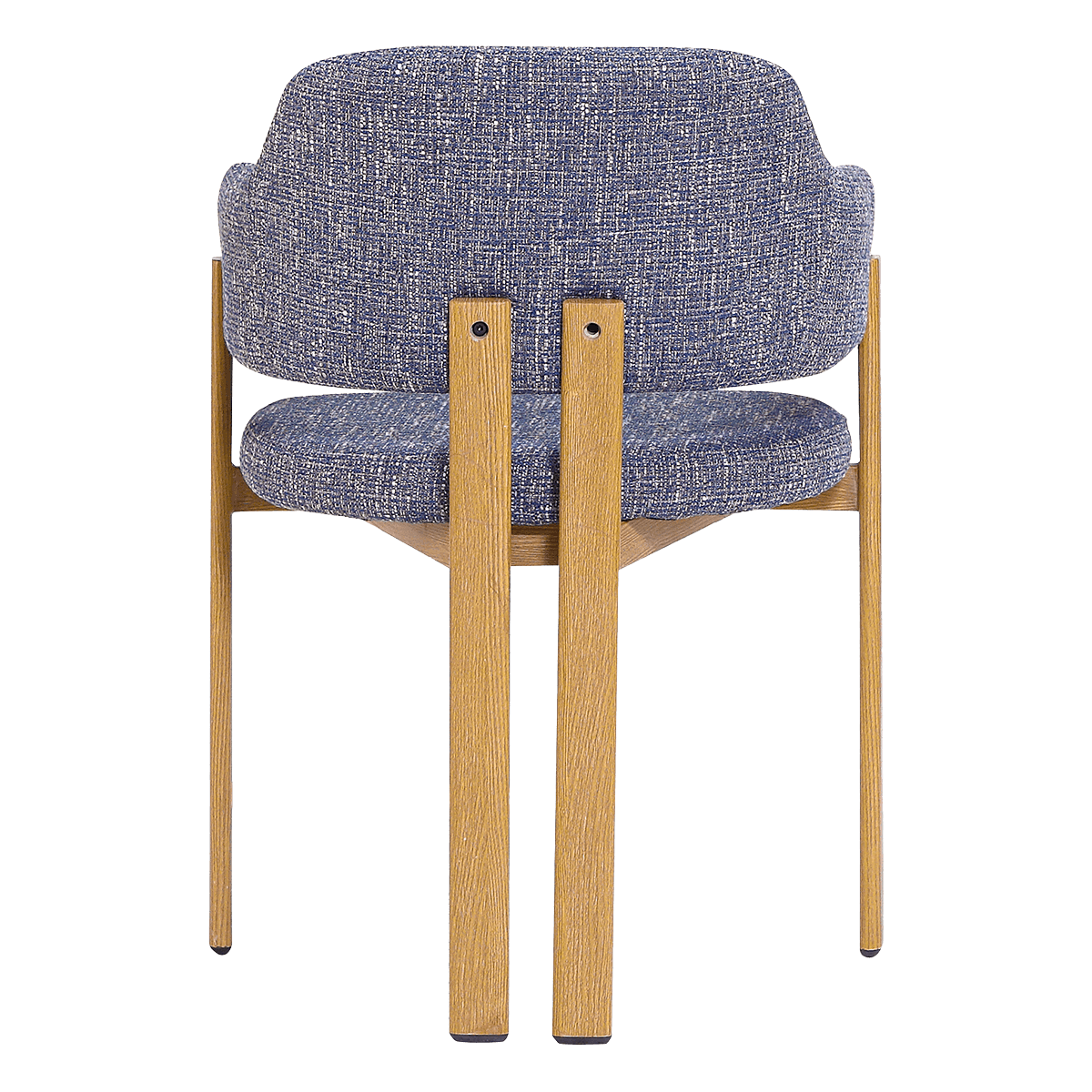 Isamu Japandi Dining Chair Blue OTE Oak Finish Base 1