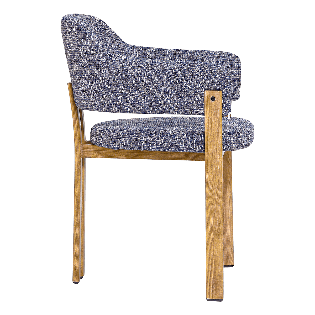 Isamu Japandi Dining Chair Blue OTE Oak Finish Base 3