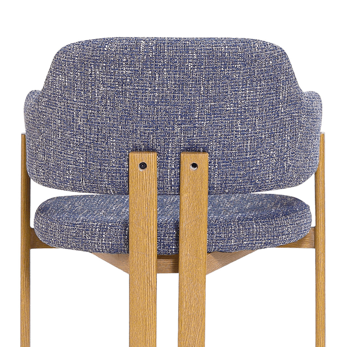 Isamu Japandi Dining Chair Blue OTE Oak Finish Base 4