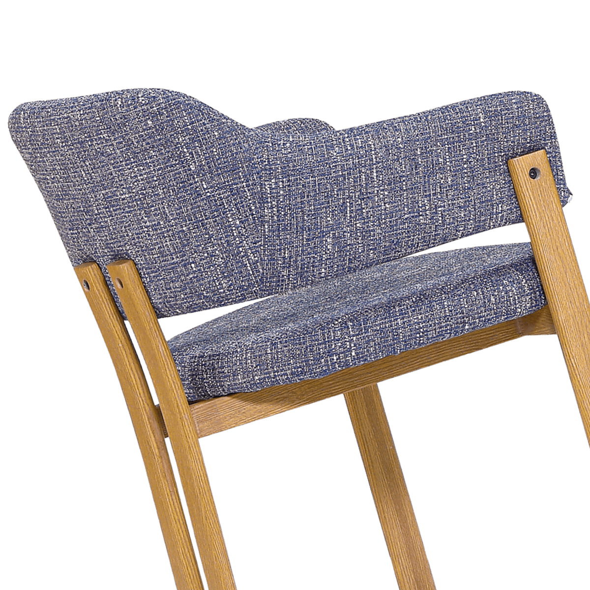 Isamu Japandi Dining Chair Blue OTE Oak Finish Base 5