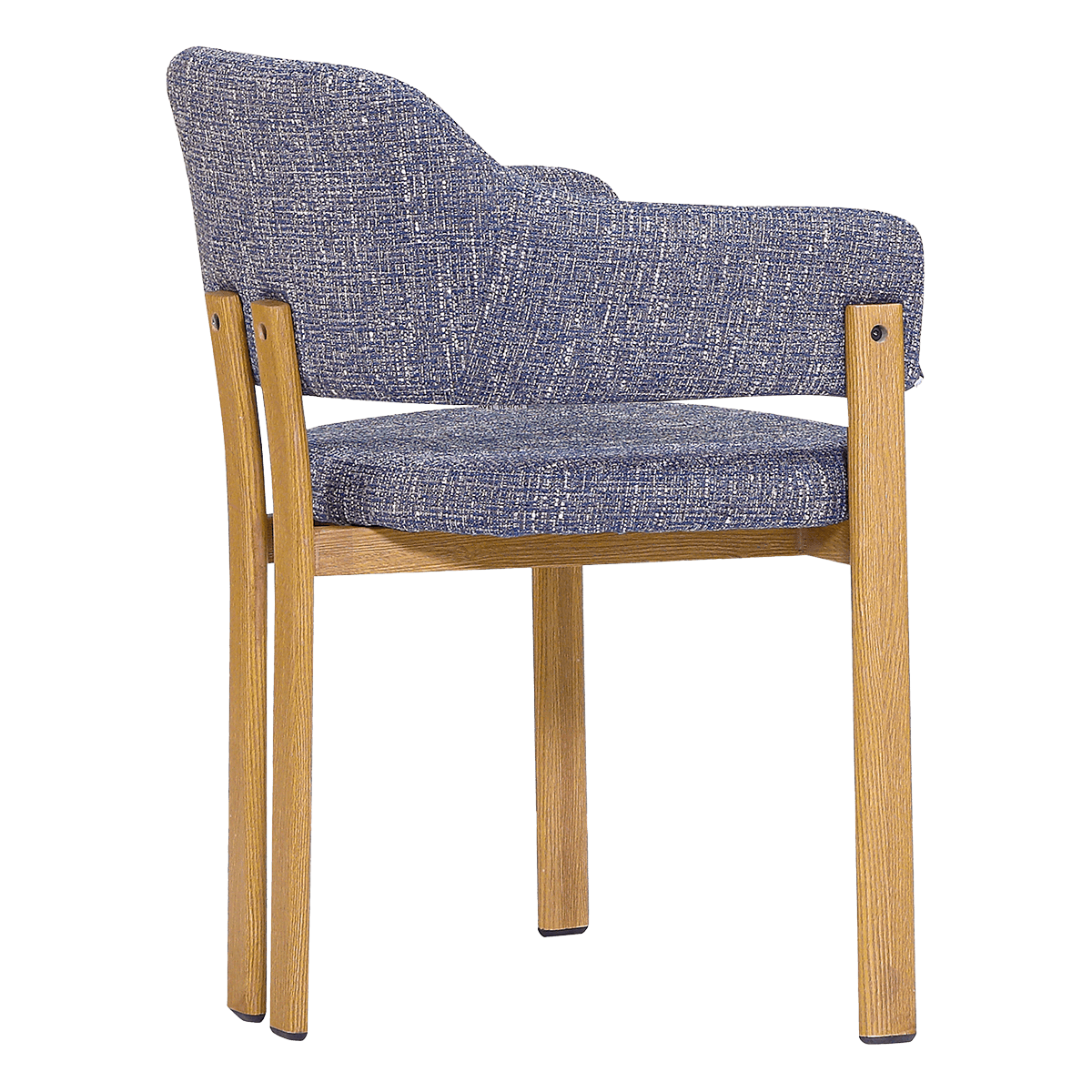 Isamu Japandi Dining Chair Blue OTE Oak Finish Base 7