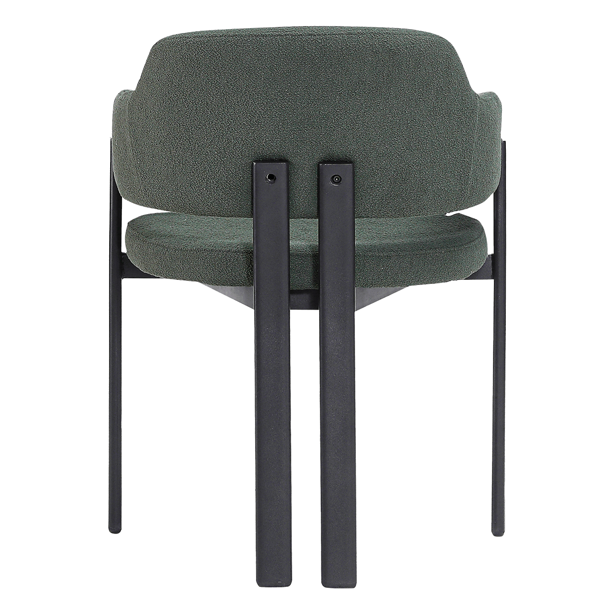 Isamu Japandi Dining Chair Green Boucle Black Base 5