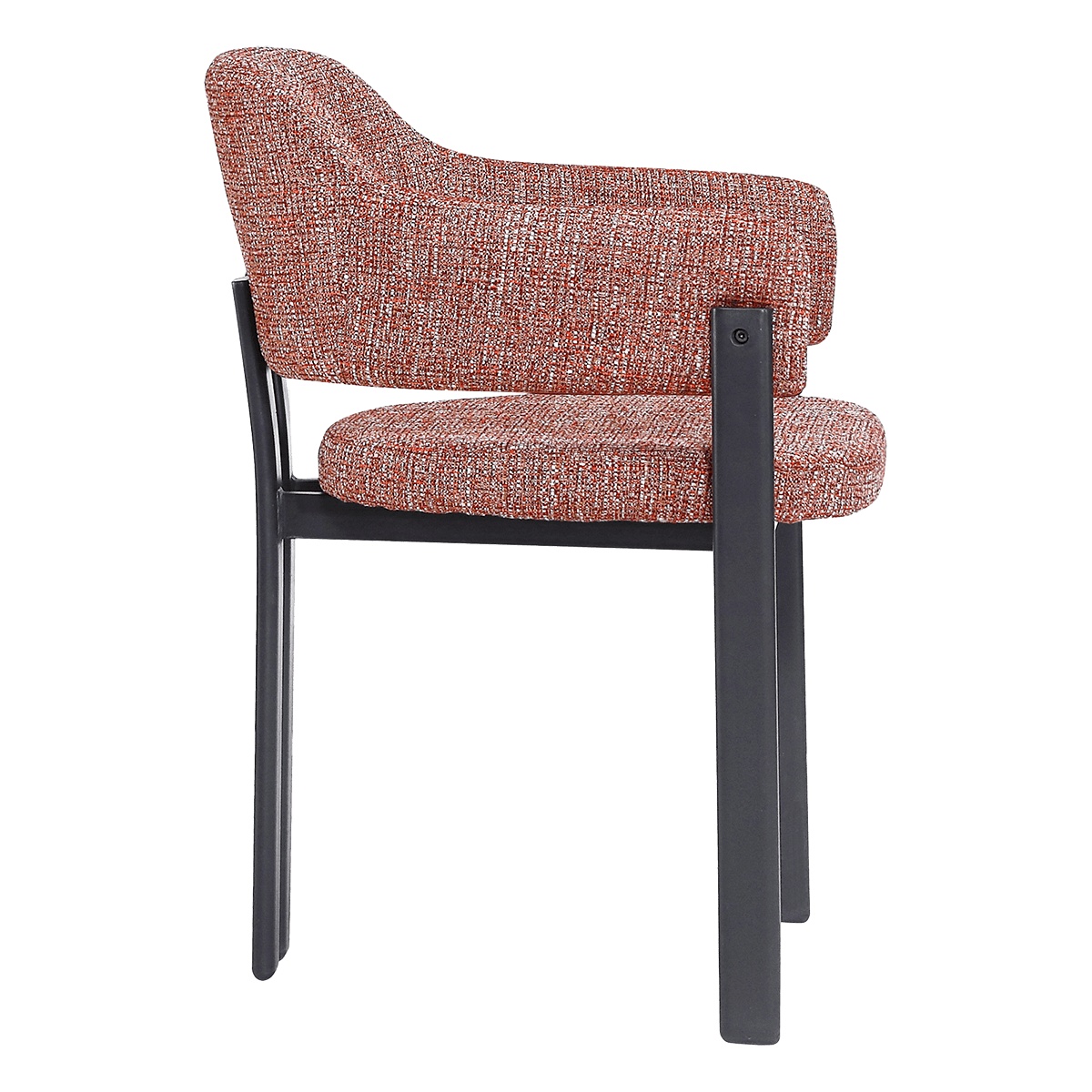 Isamu Japandi Dining Chair Red OTE Black Base 2