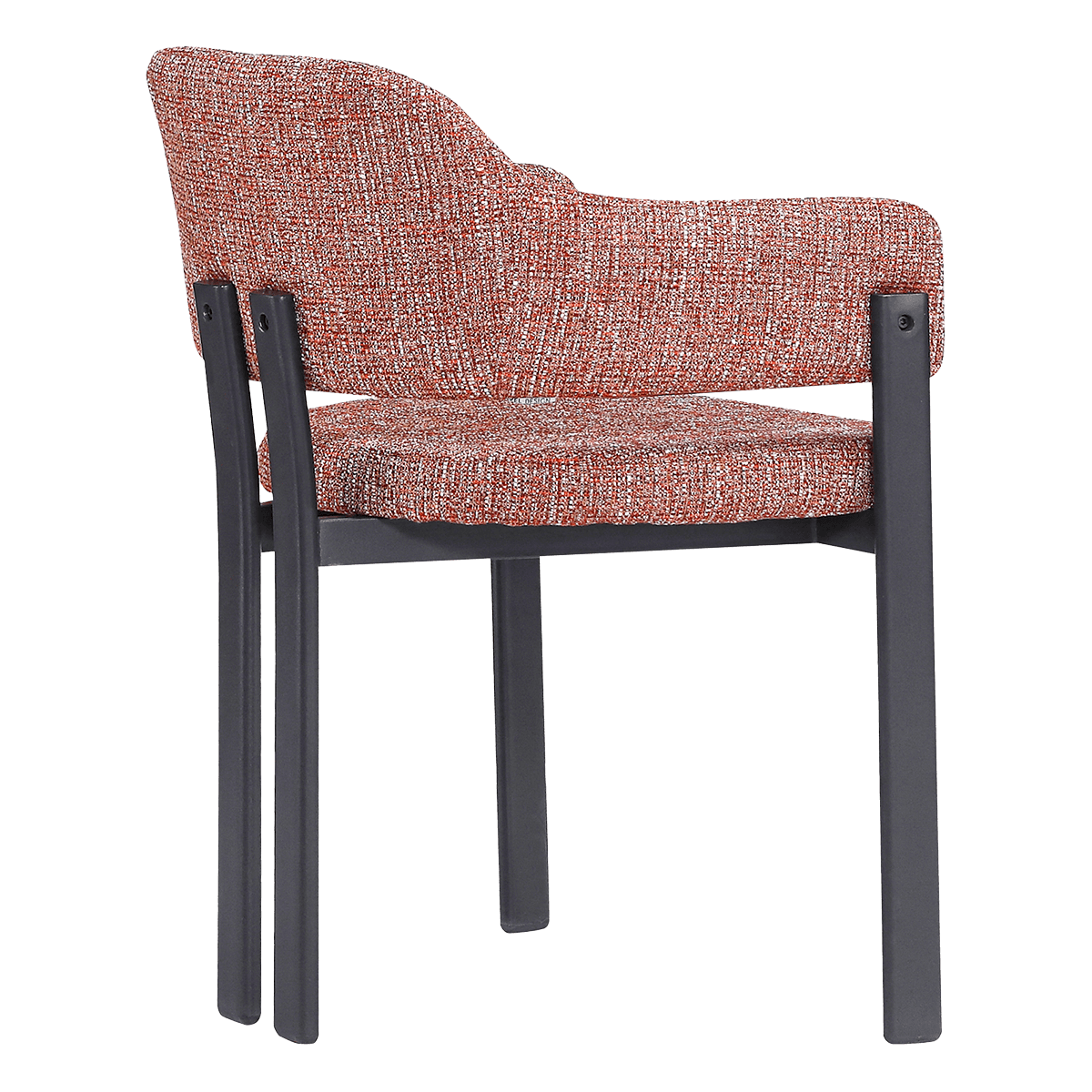 Isamu Japandi Dining Chair Red OTE Black Base 6