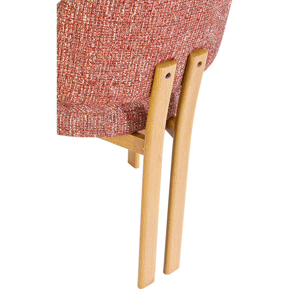 Isamu Japandi Dining Chair Red OTE Oak Finish Base 8