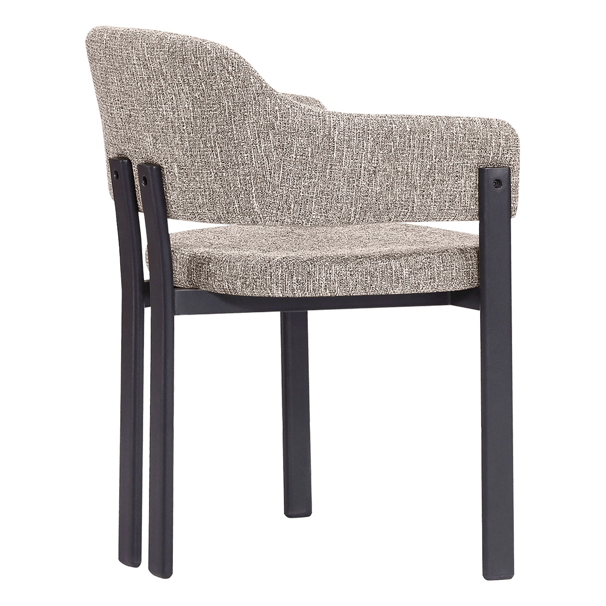Isamu Japandi Dining Chair Sand OTE Black Finish Base 2