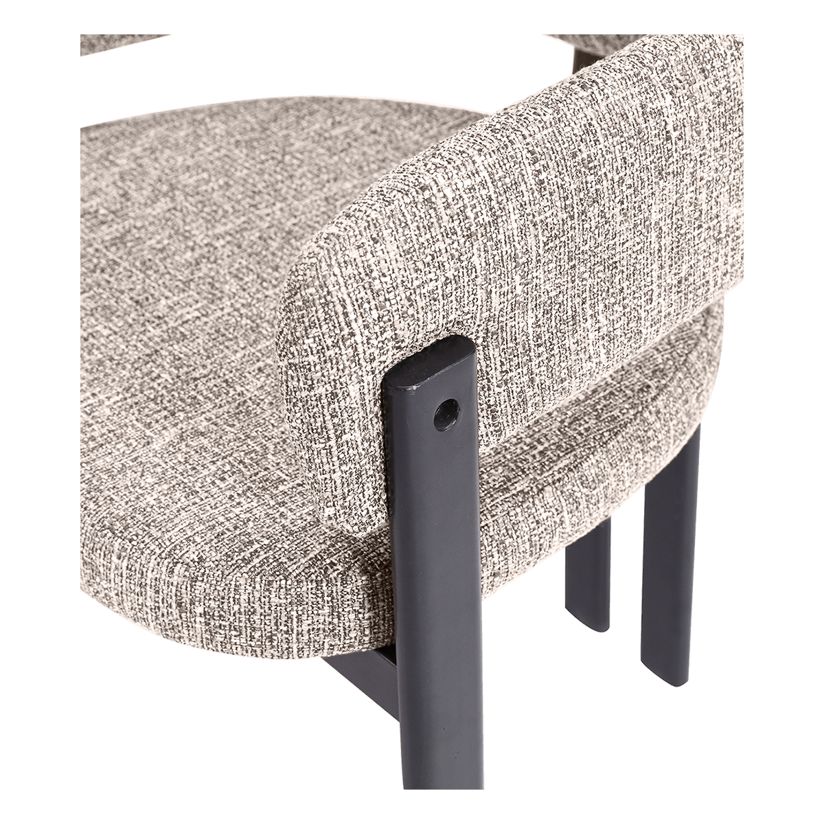 Isamu Japandi Dining Chair Sand OTE Black Finish Base 6