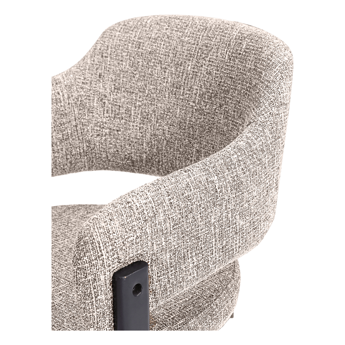 Isamu Japandi Dining Chair Sand OTE Black Finish Base 7