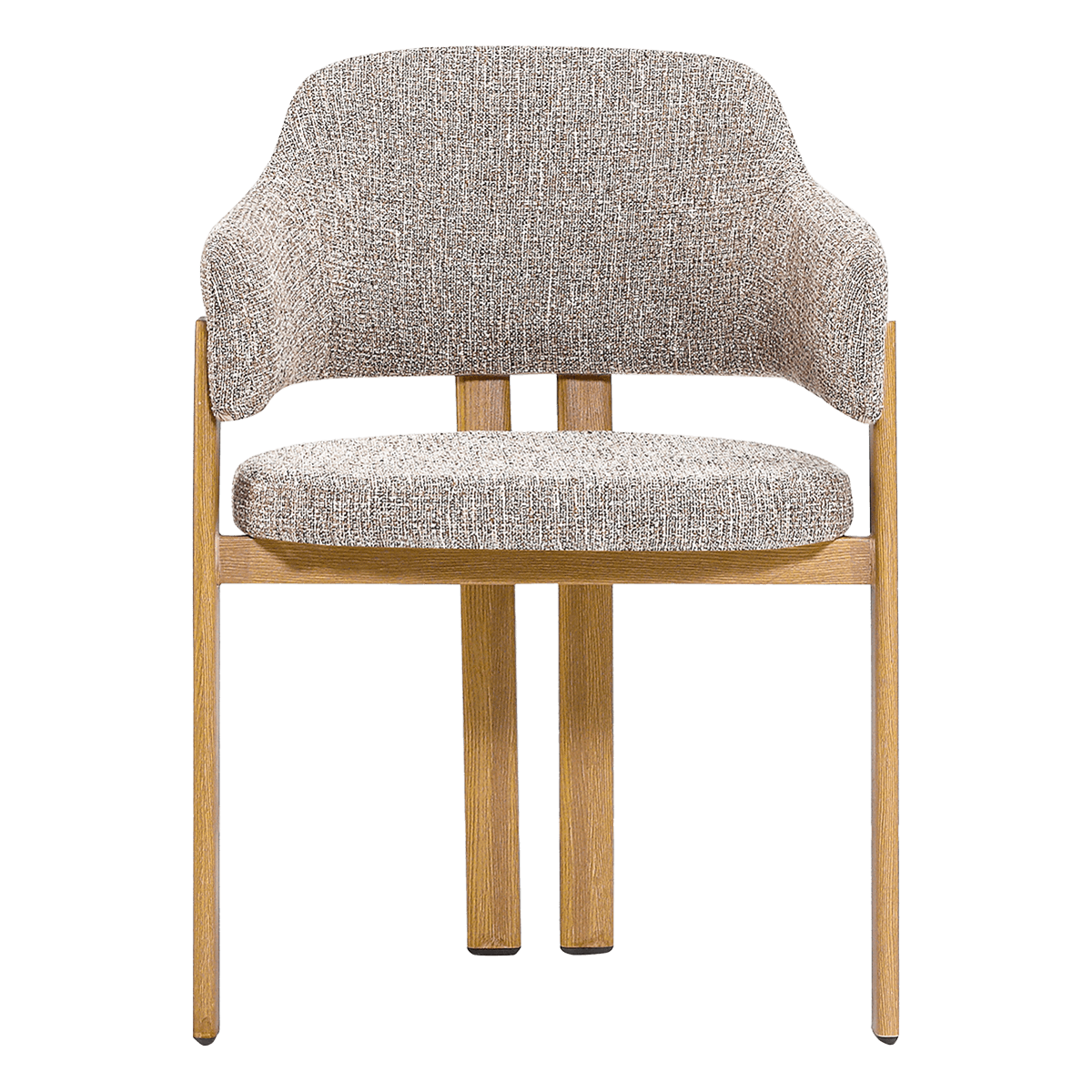 Isamu Japandi Dining Chair Sand OTE Oak Finish Base 3