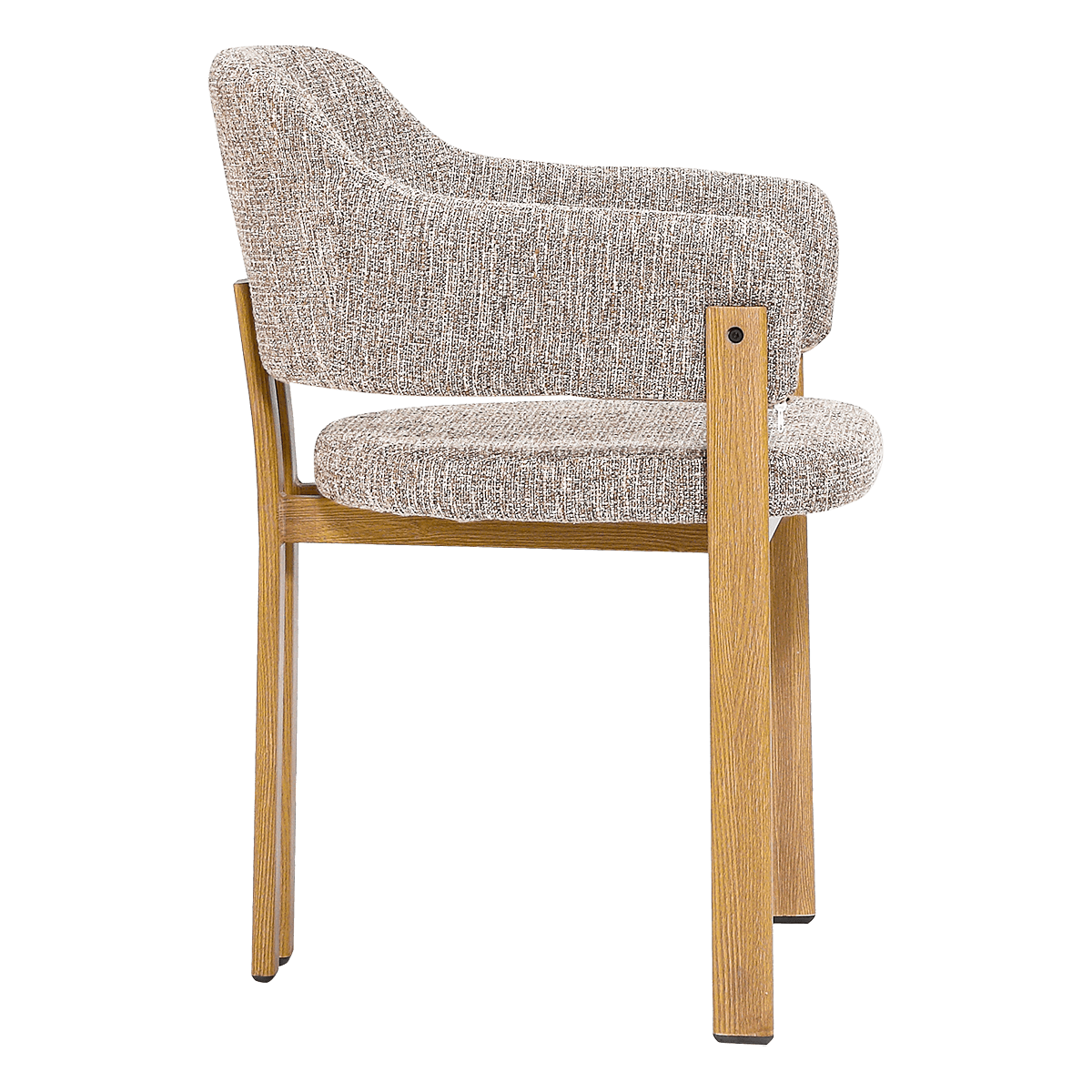 Isamu Japandi Dining Chair Sand OTE Oak Finish Base 4