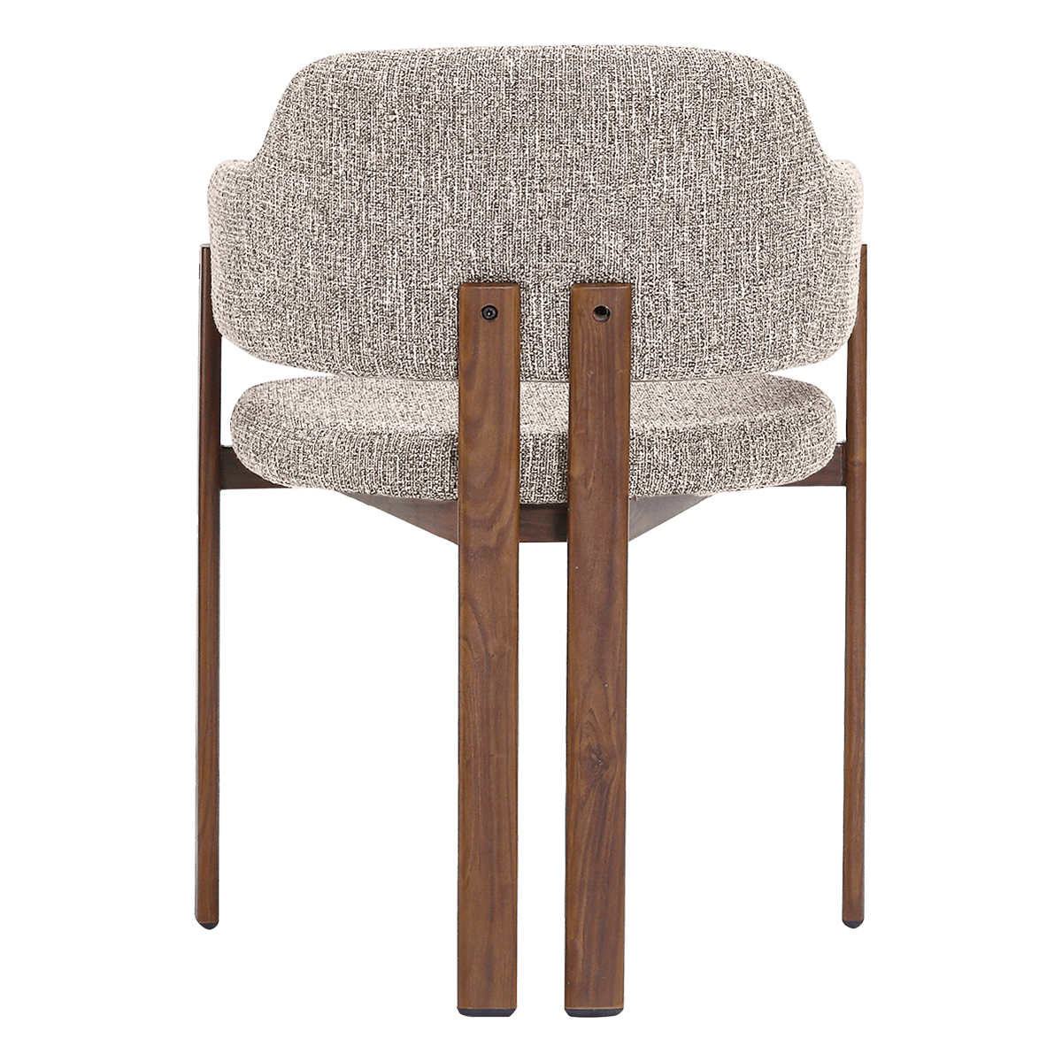 Isamu Japandi Dining Chair Sand OTE Walnut Finish Base 4